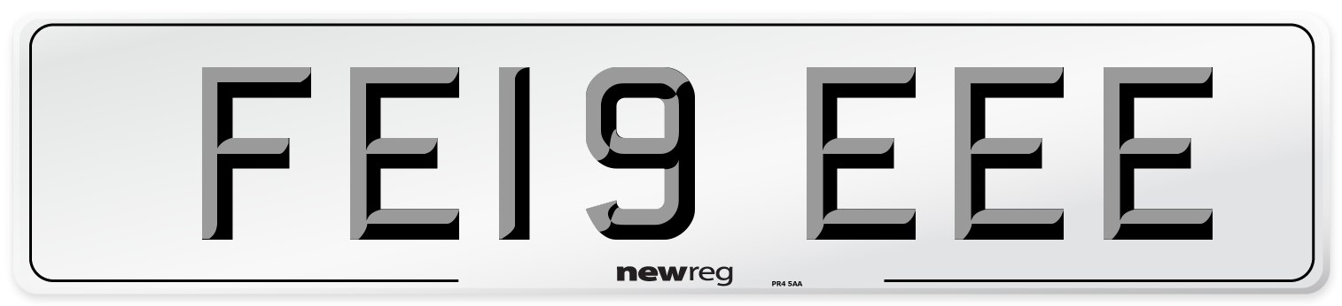 FE19 EEE Number Plate from New Reg